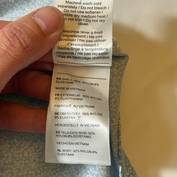 UNTUCKIT Fortia Performance Shirt Foral Blue Nylon XXL - Picture 12 of 13